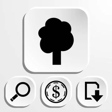 Tree icon stock vector illustration flat design Stock Illustration