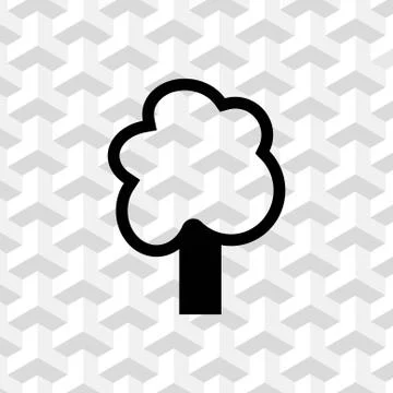 Tree icon stock vector illustration flat design Stock Illustration