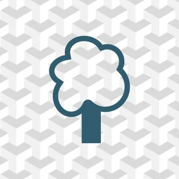 Tree icon stock vector illustration flat design Stock Illustration