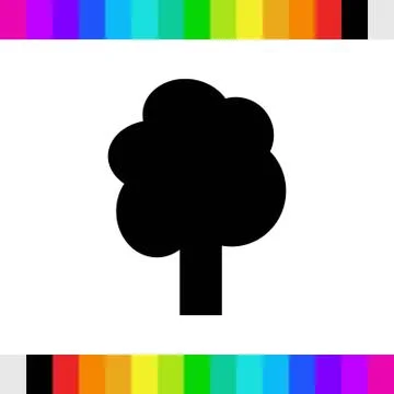 Tree icon stock vector illustration flat design Illustrazione stock
