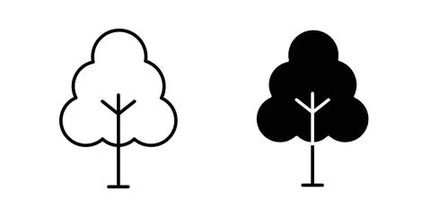 Tree icon symbol. Flat Vector illustration Stock Illustration