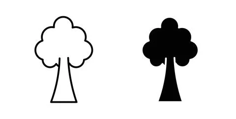 Tree icon symbol. Flat Vector illustration Stock Illustration