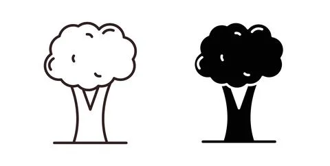 Tree icon symbol. Vector illustration pack in black color. Stock Illustration