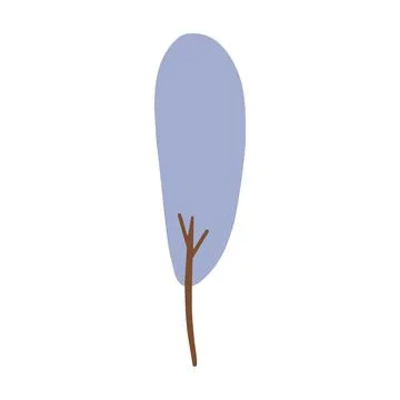 Tree icon vector abstract shape for nature, ecology and environment Stock Illustration