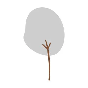 Tree icon vector abstract shape for nature, ecology and environment Stock Illustration