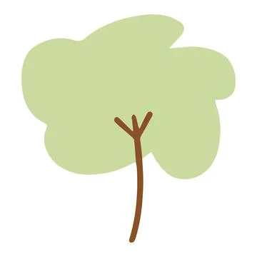 Tree icon vector abstract shape for nature, ecology and environment Illustrazione stock