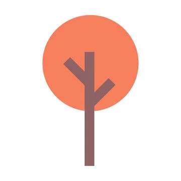 Tree icon vector cirlce geometric symbol for nature, ecology and environment  Stock Illustration