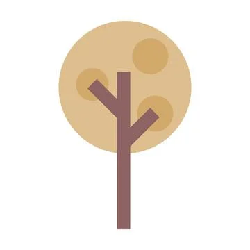 Tree icon vector cirlce geometric symbol for nature, ecology and environment  Stock Illustration