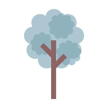 Tree icon vector cloud geometric symbol for nature, ecology and environment  Stock Illustration