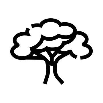 Tree icon vector drawing for nature concept Stock Illustration