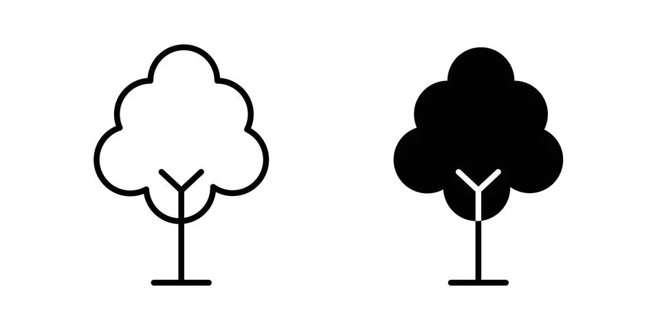 Tree icon vector editable eps10 イラスト素材