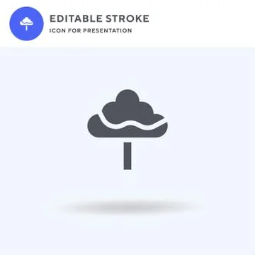 Tree icon vector, filled flat sign, solid pictogram isolated on white, logo Stock Illustration