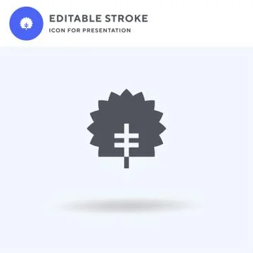 Tree icon vector, filled flat sign, solid pictogram isolated on white, logo 库存插图