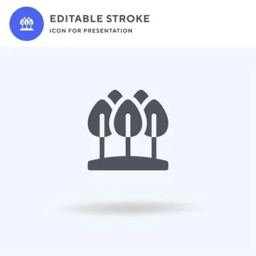 Tree icon vector, filled flat sign, solid pictogram isolated on white, logo 库存插图