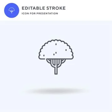 Tree icon vector, filled flat sign, solid pictogram isolated on white, logo 库存插图