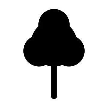 Tree icon vector glyph symbol for nature, ecology and environment Stock Illustration