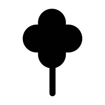 Tree icon vector glyph symbol for nature, ecology and environment Illustrazione stock