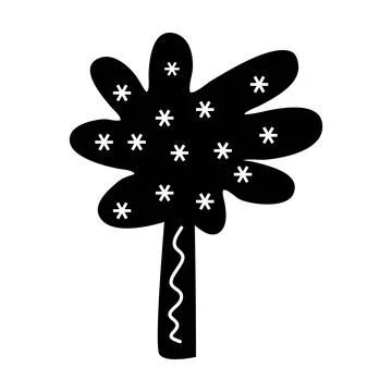 Tree icon vector glyph symbol for nature, ecology and environment Illustrazione stock