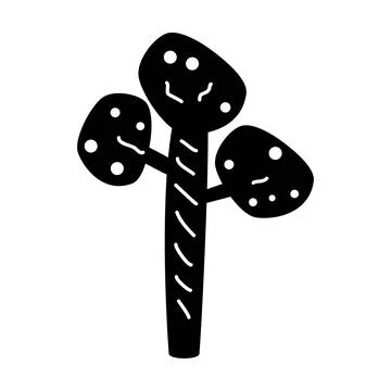 Tree icon vector glyph symbol for nature, ecology and environment Stock Illustration