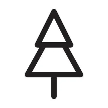 Tree icon vector glyph symbol for nature, ecology and environment 스톡 일러스트