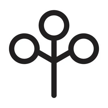 Tree icon vector glyph symbol for nature, ecology and environment Illustrazione stock