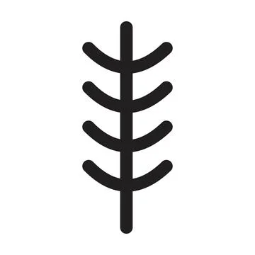 Tree icon vector glyph symbol for nature, ecology and environment Illustrazione stock