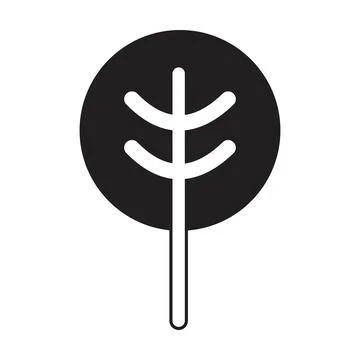 Tree icon vector glyph symbol for nature, ecology and environment Illustrazione stock