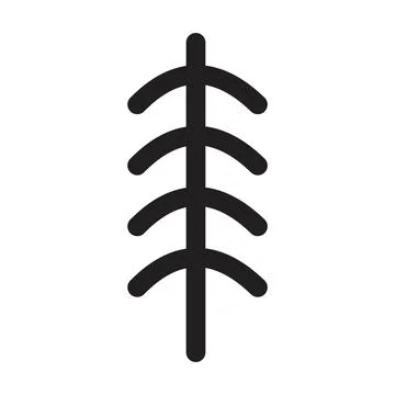 Tree icon vector glyph symbol for nature, ecology and environment Illustrazione stock