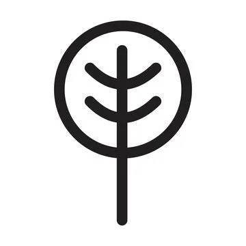 Tree icon vector glyph symbol for nature, ecology and environment Illustrazione stock
