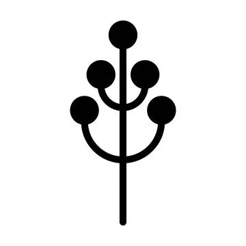 Tree icon vector glyph symbol for nature, ecology and environment Illustrazione stock