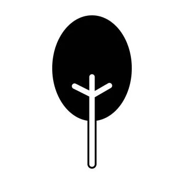 Tree icon vector glyph symbol for nature, ecology and environment 스톡 일러스트