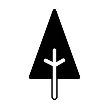 Tree icon vector glyph symbol for nature, ecology and environment Illustrazione stock