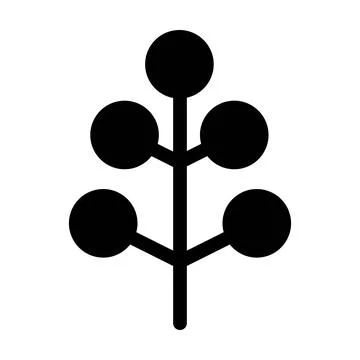 Tree icon vector glyph symbol for nature, ecology and environment Illustrazione stock