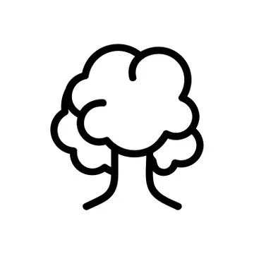Tree icon vector. Isolated contour symbol illustration Stock Illustration