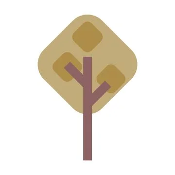 Tree icon vector rhombus geometric symbol for nature, ecology and environment 스톡 일러스트