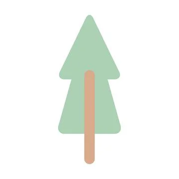 Tree icon vector symbol for nature, ecology and environment in a flat color  Stock Illustration