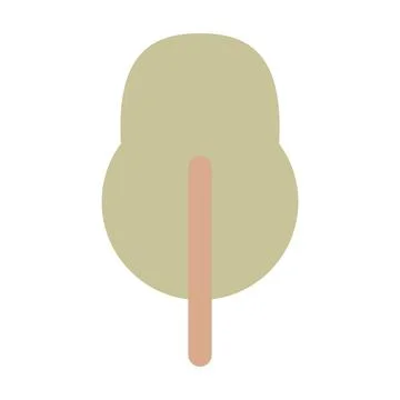 Tree icon vector symbol for nature, ecology and environment in a flat color 스톡 일러스트