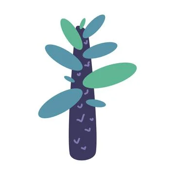 Tree icon vector symbol for nature, ecology and environment in a flat color Illustrazione stock