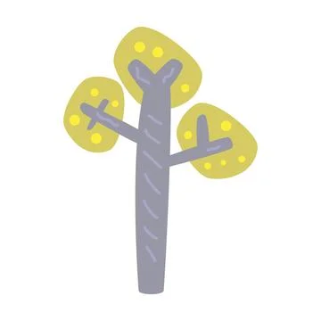 Tree icon vector symbol for nature, ecology and environment in a flat color Illustrazione stock