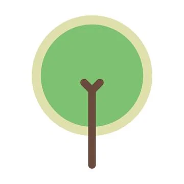 Tree icon vector symbol for nature, ecology and environment in a flat color Illustrazione stock