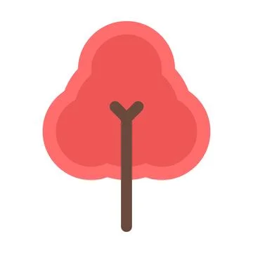 Tree icon vector symbol for nature, ecology and environment in a flat color 스톡 일러스트