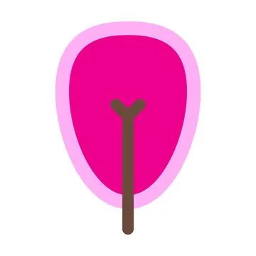 Tree icon vector symbol for nature, ecology and environment in a flat color Illustrazione stock