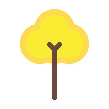 Tree icon vector symbol for nature, ecology and environment in a flat color Illustrazione stock