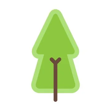Tree icon vector symbol for nature, ecology and environment in a flat color Illustrazione stock