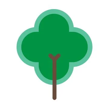 Tree icon vector symbol for nature, ecology and environment in a flat color Stock Illustration