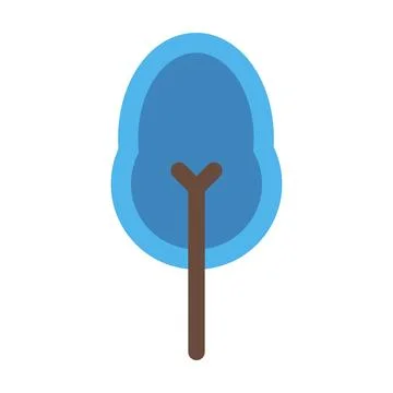 Tree icon vector symbol for nature, ecology and environment in a flat color Illustrazione stock