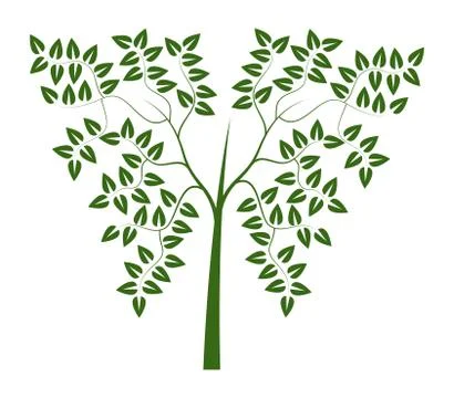 Tree icon on white background Stock Illustration