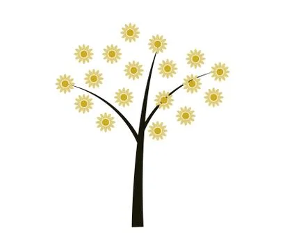 Tree icon on white background Stock Illustration