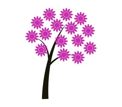 Tree icon on white background Stock Illustration