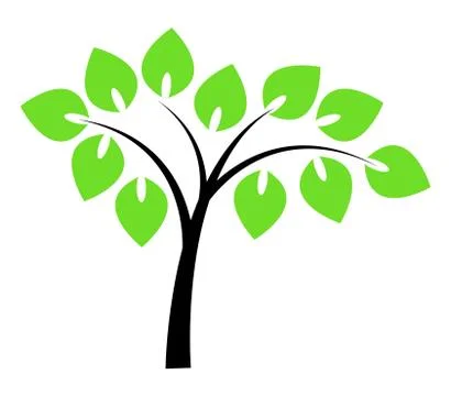 Tree icon on white background Stock Illustration